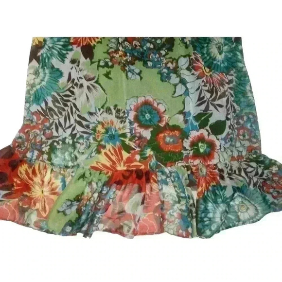 Boho American Rag One Shoulder Floral print Maxi dress size S sleeveless EUC - Picture 8 of 8